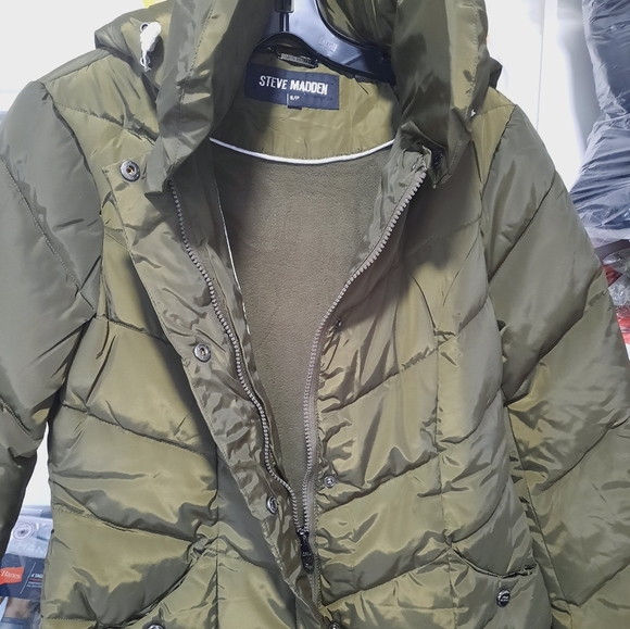 Steve Madden Olive Green Quilted Winter Coat NWT - Picture 12 of 15